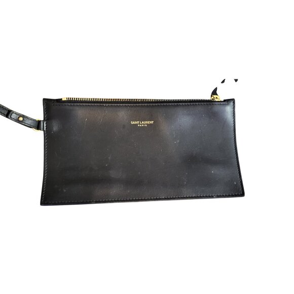 Saint Laurent Tan Straw North South Shopping Tote - Picture 3 of 3